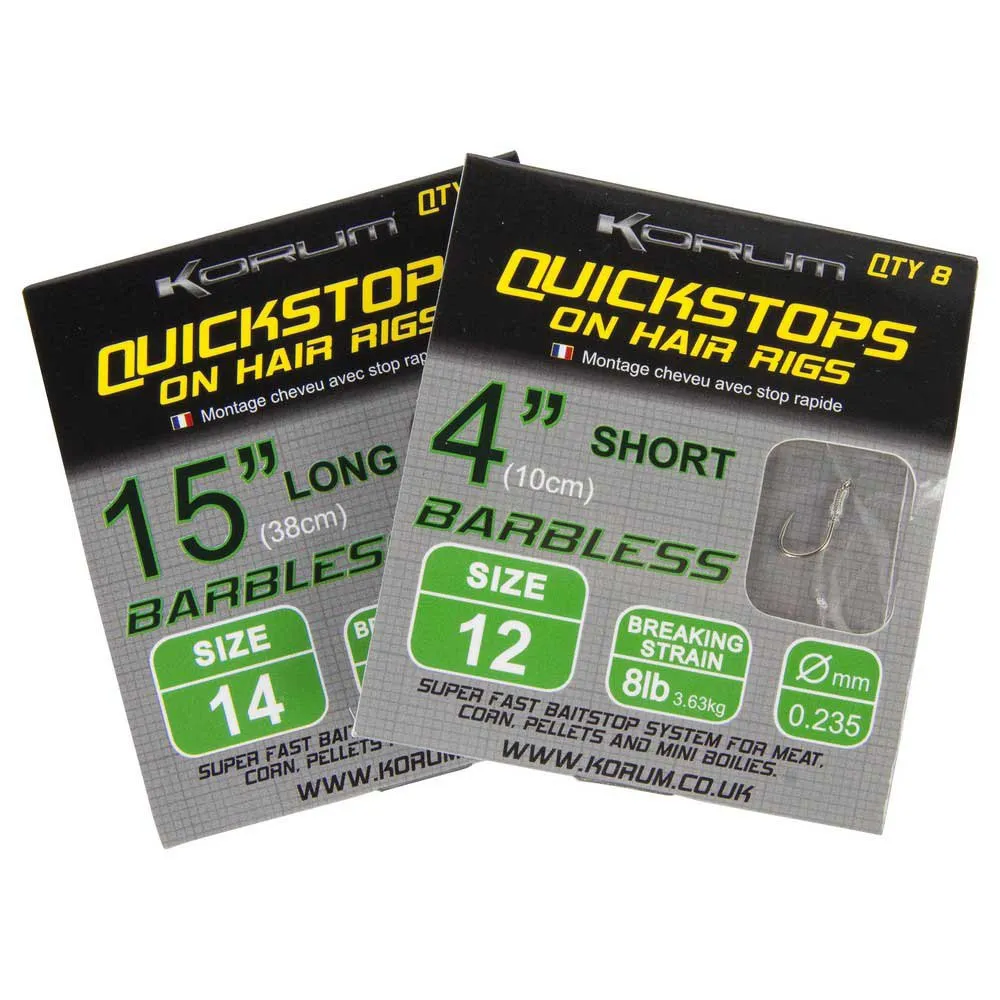 KORUM Haken Und Stopper Ohne Widerhaken 38 Cm