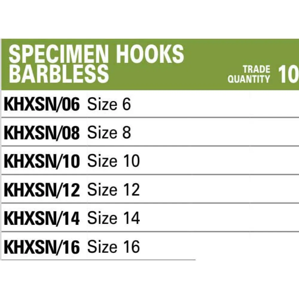 KORUM Xpert Specimen Barbless Angelhaken Mit Öse – Bild 2